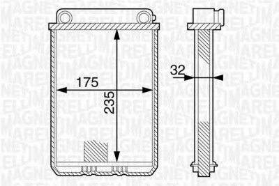 MAGNETI MARELLI 350218311000 -  Теплообменник, отопление салона